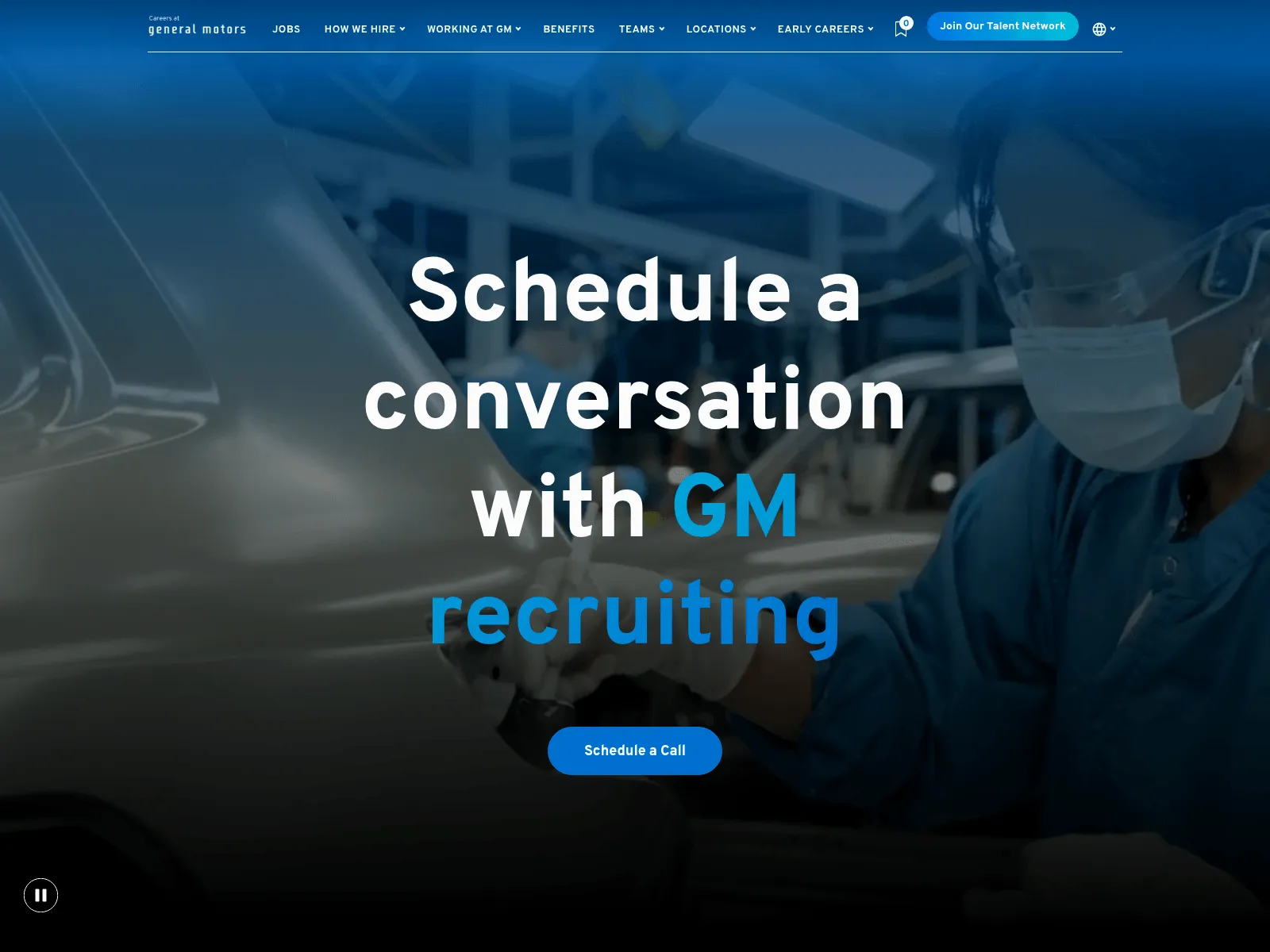 Figure 2. The landing page as urlscan captured it, built from General Motors' own careers site